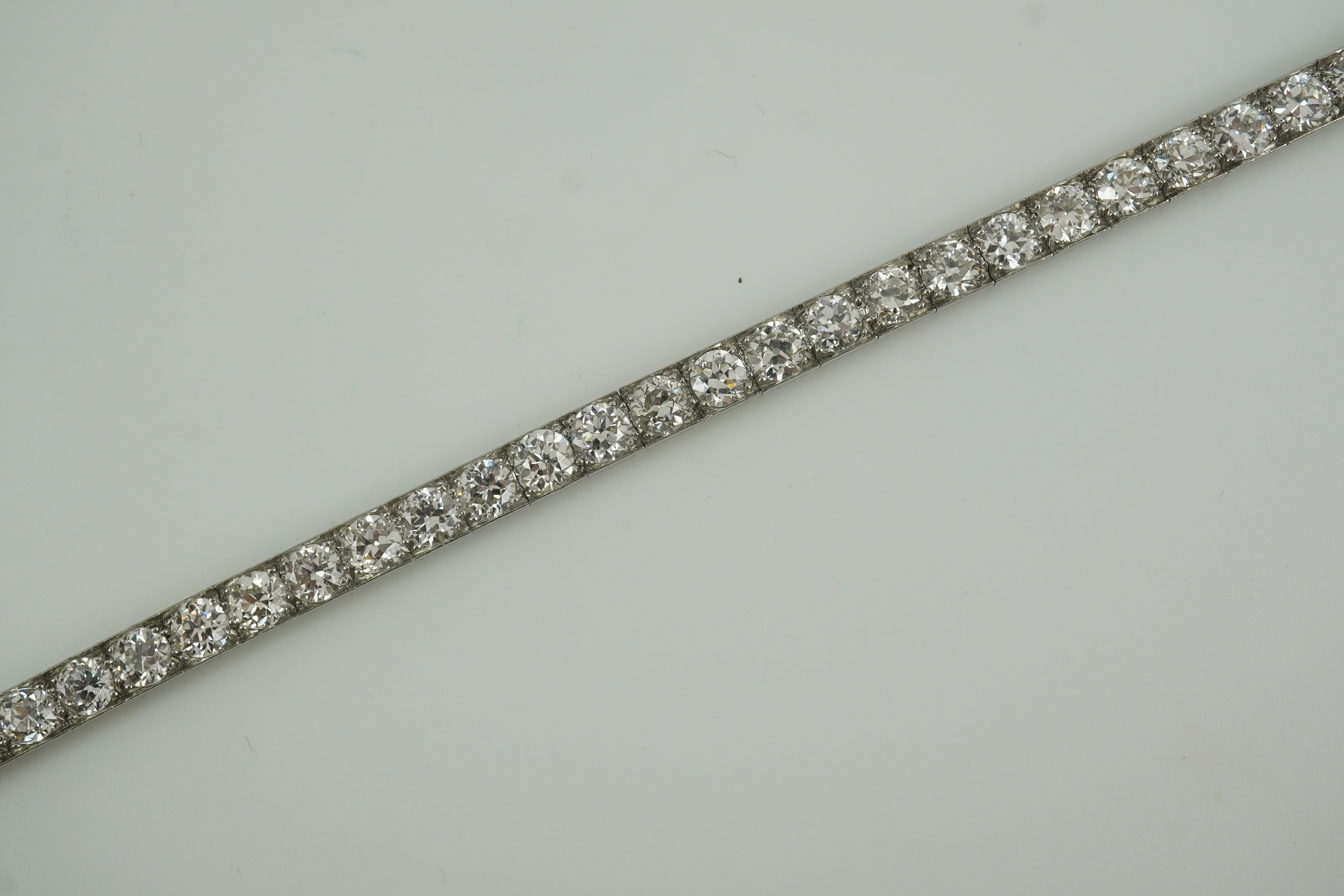 A mid to late 20th century and diamond line bracelet